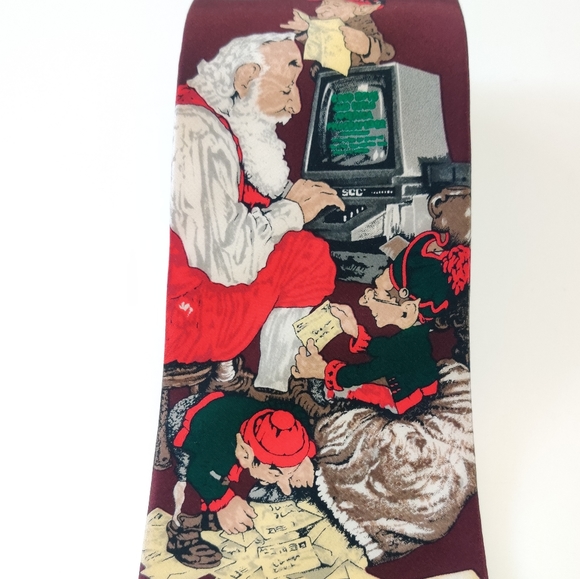 Vintage The Saturday Evening Post Christmas Tie - Picture 2 of 9